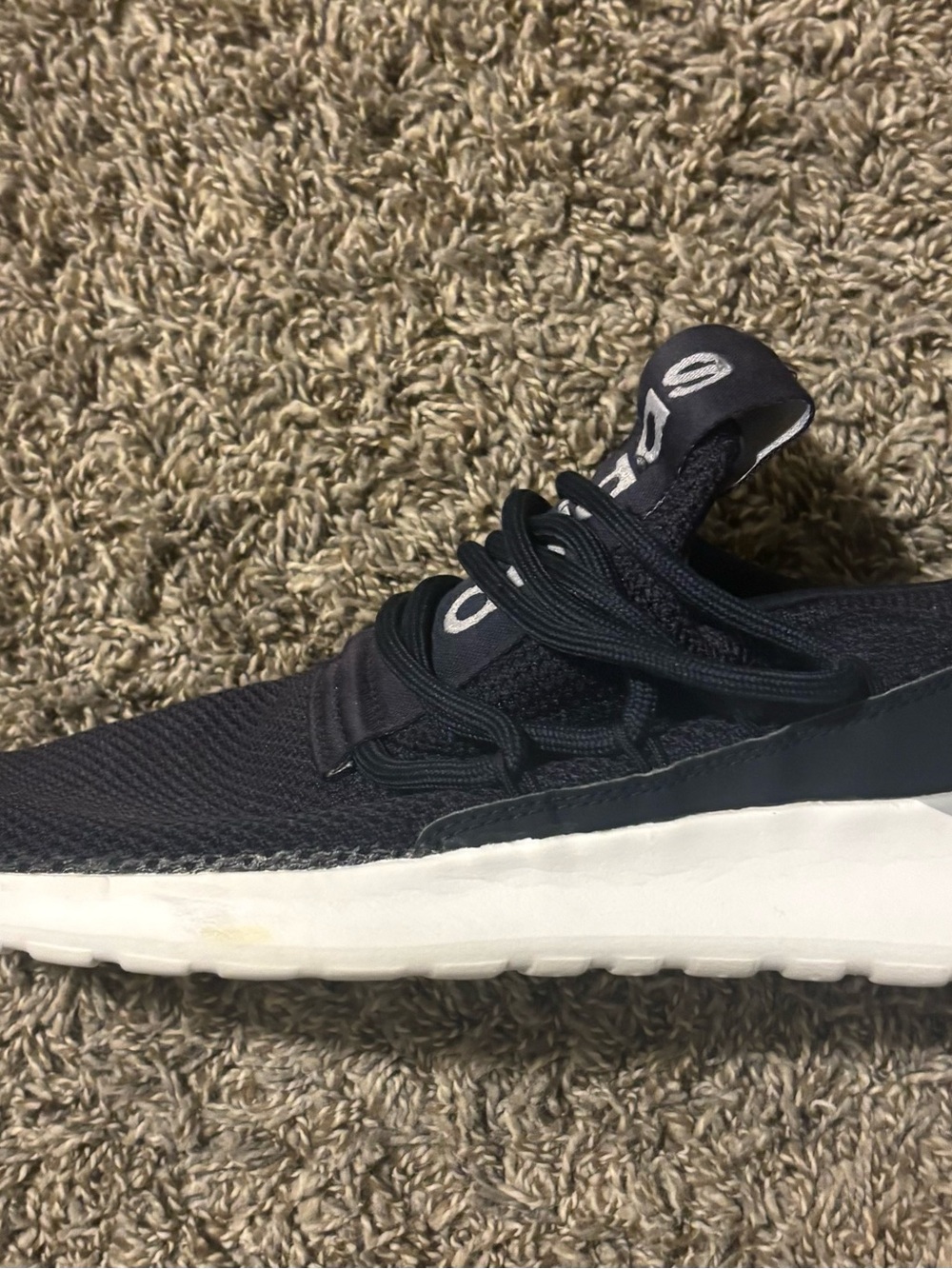 adidas Men’s Navy Knit Sneaker with White Midsole